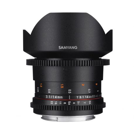 Obiettivo Samyang 14mm T3.1 ED AS IF UMC VDSLR II compatibile Canon