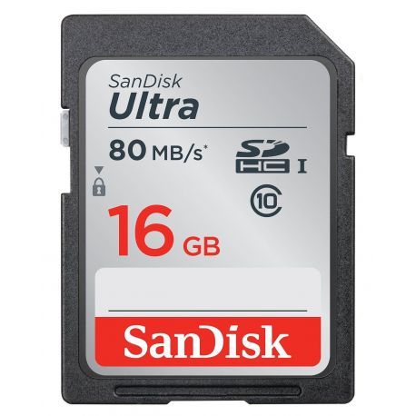 Sandisk 16GB Ultra 80MB/s SDHC (Classe 10) Memoria SD