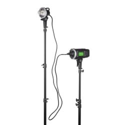 Quadralite Atlas FH600 flash head asta con luce pilota