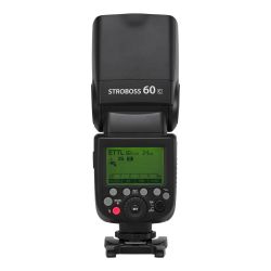 Quadralite Stroboss 60C flash a slitta per Canon