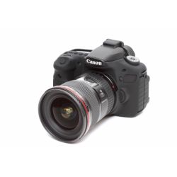 Custodia protezione EasyCover in silicone morbido camera case per Canon 60D Nero