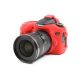 Custodia protettiva in silicone morbido EasyCover camera case per Canon 70D Rosso