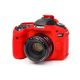 Custodia EasyCover camera case in silicone morbido protezione per Canon 80D Rosso