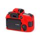 Custodia EasyCover camera case in silicone morbido protezione per Canon 80D Rosso