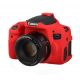 Custodia protezione EasyCover camera case in silicone morbido per Canon 750D / Rebel T6i Rosso