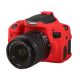 Custodia protezione EasyCover camera case in silicone morbido per Canon 750D / Rebel T6i Rosso