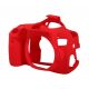 Custodia protezione EasyCover camera case in silicone morbido per Canon 750D / Rebel T6i Rosso