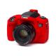 Protezione in silicone morbido EasyCover custodia camera case per Canon 760D / Rebel T6s Rosso