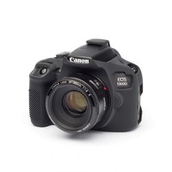 Custodia soft in silicone morbido EasyCover camera case per Canon 1300D Nero