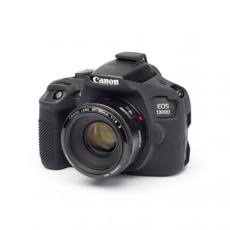 Custodia soft in silicone morbido EasyCover camera case per Canon 1300D Nero