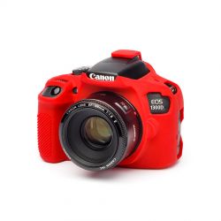 Custodia morbida in silicone EasyCover camera case per Canon 1300D / T6 Rosso