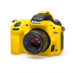 Protezione custodia EasyCover soft camera case in silicone morbido per Nikon D750 Giallo