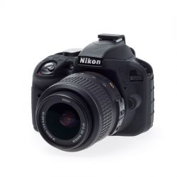 Camera case EasyCover custodia protezione morbida in silicone per Nikon D3300 D3400 Nero