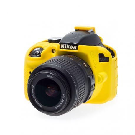 Custodia protezione morbida in silicone EasyCover camera case per Nikon D3300 D3400 Giallo
