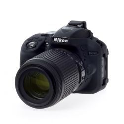Camera case EasyCover custodia protezione morbida in silicone per Nikon D5300 Nero