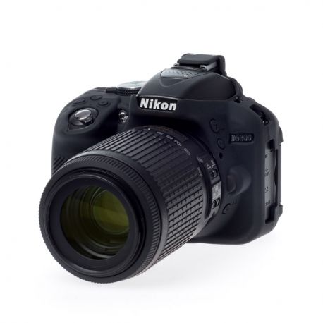 Camera case EasyCover custodia protezione morbida in silicone per Nikon D5300 Nero