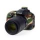 EasyCover camera case protezione custodia in silicone morbido per Nikon D5300 Camouflage