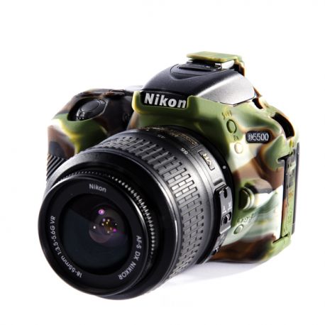 Protezione custodia EasyCover soft case in silicone morbido per Nikon D5500 D5600 Camouflage