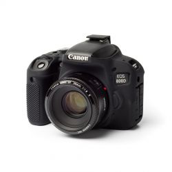 Custodia protettiva EasyCover camera case morbido in silicone per Canon 800D Nero