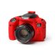 Custodia protettiva camera case EasyCover in silicone morbido per Canon 800D Rosso