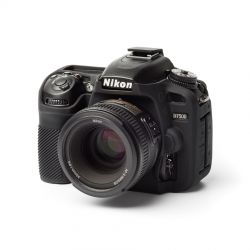 Custodia soft protezione in silicone EasyCover camera case morbido per Nikon D7500 Nero