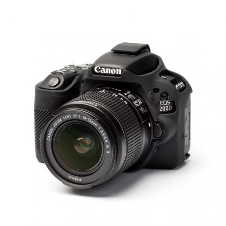 Custodia protezione EasyCover camera case morbido in silicone per Canon 200D Nero