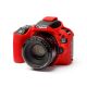 Camera case morbido EasyCover custodia protezione in silicone per Canon 200D Rosso