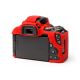 Camera case morbido EasyCover custodia protezione in silicone per Canon 200D Rosso
