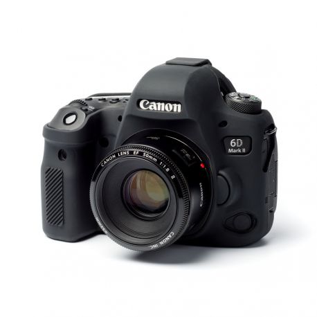 Custodia soft in silicone morbido EasyCover camera case per Canon 6D Mark II Nero
