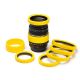 EasyCover anello paraurti in silicone per obiettivo lens rim protettivo 72mm giallo