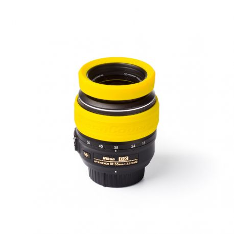 Anello paraurti in silicone EasyCover lens rim protettivo per obiettivo 77mm giallo
