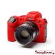 EasyCover custodia protettiva in silicone camera case per Canon EOS R rosso