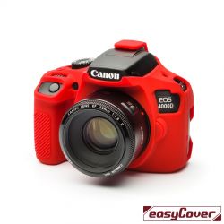 EasyCover custodia protettiva in silicone camera case per Canon 4000D rosso