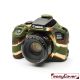 EasyCover custodia protettiva in silicone camera case per Canon 4000D camouflage
