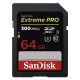 Sandisk 64GB Extreme Pro Scheda SD 300MB/s (U3) SDHC
