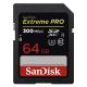 Sandisk 64GB Extreme Pro Scheda SD 300MB/s (U3) SDHC