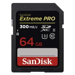 Sandisk 64GB Extreme Pro Scheda SD 300MB/s (U3) SDHC