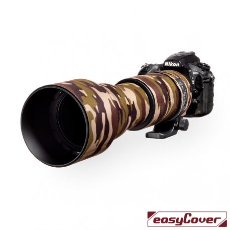 Easycover custodia in neoprene marrone camo per obiettivo Sigma 150-600mm Contemporary Lens Oak