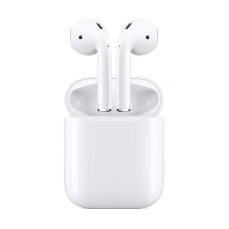 Apple AirPods 2 cuffiette auricolari per iphone con custodia di ricarica (no wireless)