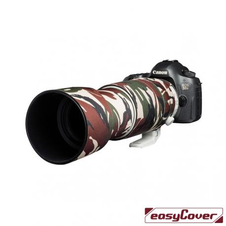 Easycover custodia in neoprene verde camo per obiettivo Canon 100-400mm F4.5-5.6L IS II USM V2 Lens Oak