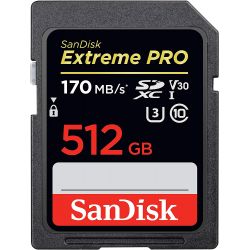 Sandisk 512GB Extreme PRO Scheda SD 170MB/s SDXC UHS-I