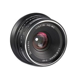 Obiettivo grandangolare 7Artisans 25mm F1.8 per fotocamere mirrorless Sony con attacco E e formato APS-C