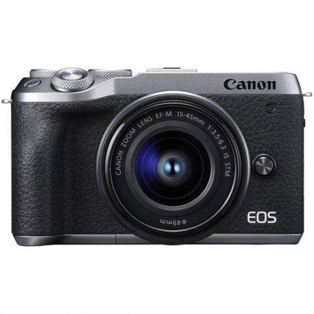 Fotocamera Mirrorless Canon EOS M6 Mark II kit 15-45mm IS STM Silver