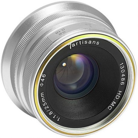 Obiettivo 7Artisans 25mm F1.8 per fotocamere mirrorless Fuji X silver