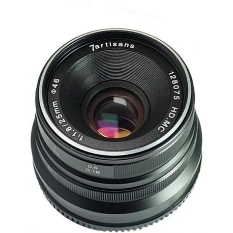 Obiettivo 7Artisans 25mm F1.8 per fotocamere Panasonic e Olympus attacco Micro M4/3