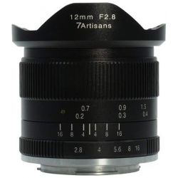 Obiettivo grandangolare 7Artisans 12mm F2.8 APS-C per fotocamere mirrorless Canon M