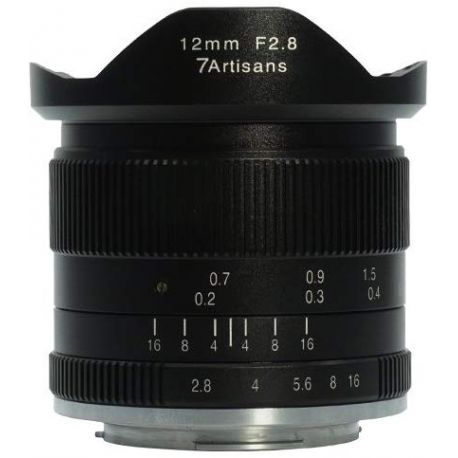 Obiettivo grandangolare 7Artisans 12mm F2.8 APS-C per fotocamere mirrorless Canon M