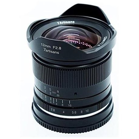 Obiettivo grandangolare 7Artisans 12mm F2.8 APS-C per fotocamere mirrorless Fuji X