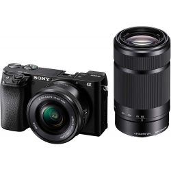 Fotocamera Mirrorless Sony A6100 Kit 16-50mm + 55-210mm Nero [MENU ENG]