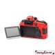 easyCover custodia protettiva in silicone per Canon 90D rosso
